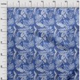 thumbnail image 3 of oneOone Rayon Medium Blue Fabric Tropical Leaf Fabric For Sewing Printed Craft Fabric By The Yard 56 Inch Wide, 3 of 5