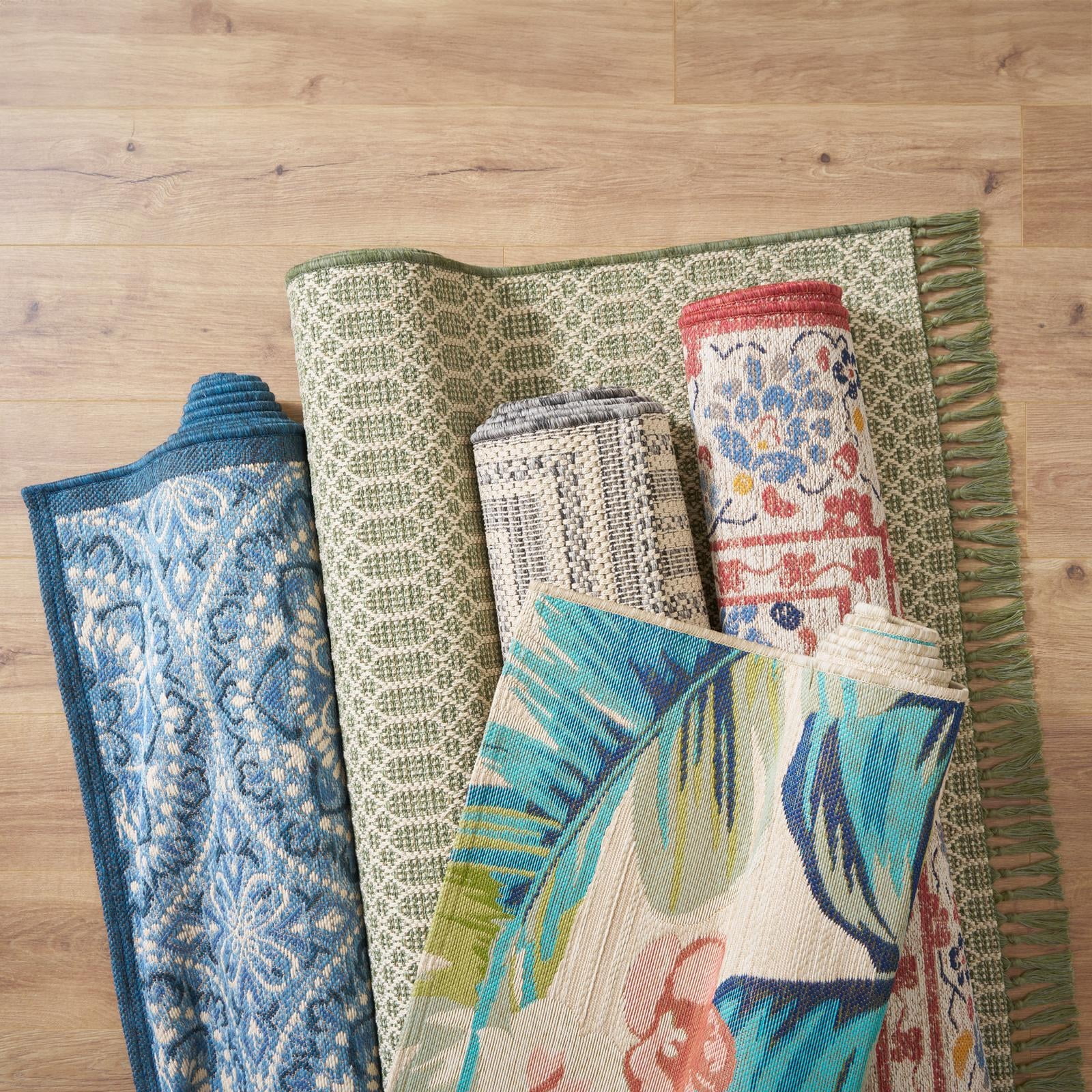 Tapis extérieur à médaillons Monarque bleu 213 cm x 305 cm Better Homes & Gardens