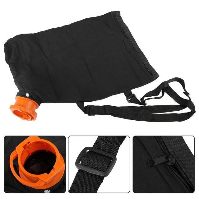 Sac de Remplacement pour WORX WGBAG500 WG505 WG509 TriVac Leaf Collection 50026858. Sac en Tissu Noir avec Attache en Plastique orange pour une Connexion Facile aux Modèles WG500, WG501, WG502 et WG508. Comprend une Fermeture à Glissière, des Sangles Ajustables et une Capacité pour Contenir jusqu'à 10 gallons de Feuilles Paillées. Conçu pour une installation Sans Outils avec Mécanisme à Glissière et Torsion.