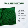 thumbnail image 4 of Mary Maxim Valeur Maximale Fil Acrylique Vert pour Crochet, Tricot 474 Yds, Vert, 4 of 4