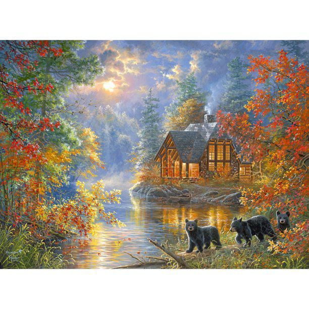 Cra-Z-Art Abraham Hunter 1000 Piece Puzzle October Moonrise, Jigsaw Puzzle, Ages 10 and up