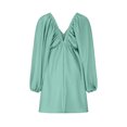 thumbnail image 2 of Robe Longueur Genou pour Femmes Col en V Longueur Genou Robe à Manches Longues Aguichant Rétro Robe Ample Aguichant Longue Robe pour Femmes Robe Ample pour Femmes Longue Robe Aguichant pour Femmes, 2 of 5