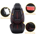 thumbnail image 4 of Maidao 2PCS Front Car Seat Covers Leather for Subaru for Forester 2003-Present 2 Seats Airbag Compatible Leather Waterproof Front Set Cushion Protector Black, 4 of 6