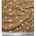 thumbnail image 1 of Soimoi Tissu de Rayonne Feuilles & Magnolia Imprimé Floral par Yard 42 Pouces de Large, 1 of 5
