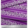 thumbnail image 2 of Soimoi Cotton Duck Fabric Leaves & Floral Block Decor Fabric Printed Yard 56 Inch Wide, 2 of 3