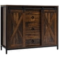thumbnail image 1 of HOMCOM Industrial Buffet Cabinet Kitchen Sideboard with Sliding Barn Doors, 1 of 10
