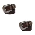 thumbnail image 2 of Ruiboury Embossed Pattern Belt With Fine Craftsmanship For Vintage And Western Looks Long Fashion Embossed Pattern Rivet Belt Small round coffee 105cm 2Set, 2 of 6
