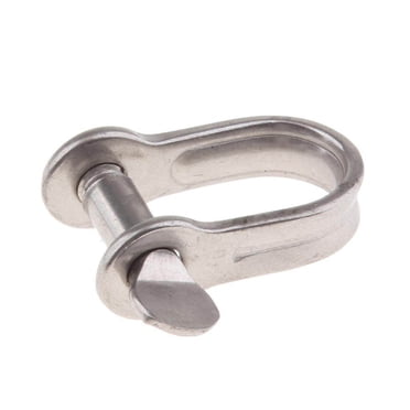facefd 304 Stainless Steel Slotted Pin Dee Shackle for Marine/Sailing/Boat/Ship 5mm