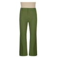 thumbnail image 4 of Xuniizn Mens Dress Pants, Solid Color Zipper Button Stretch Flared Pants with Pockets, Business Fashion Comfortable Formal Suit Trousers, 4 of 7