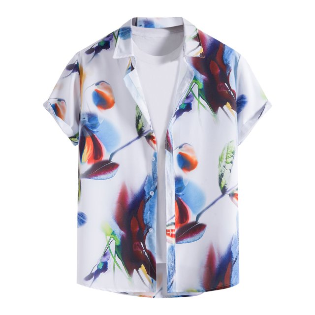 Cameland Chemise Décontractée à Manches Courtes pour Homme Style Hawaïen de Vacances Blouse T-Shirt