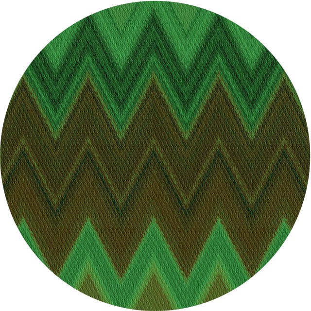 Ahgly Tapis Rond Lavable en Machine Intérieur Transitionnel Vert Forêt Foncé, 4 Pieds Rond