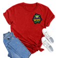 thumbnail image 2 of Outfmvch T-Shirts Mardi Gras pour Femmes, T-Shirts Graphiques, T-Shirts de Carnaval, Vêtements Mardi Gras, T-Shirt à Manches Courtes Col Rond Imprimé Lettre Rouge TG, 2 of 4
