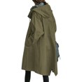 thumbnail image 1 of CAROOTU Women Windbreaker Jacket Casual Loose Button Pockets Hooded Windproof, 1 of 1
