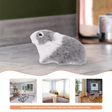 Jouet en Peluche Cochon d'Inde Poupée Animal en Peluche Modèle Réaliste de Hamster Modèle de Cochon d'Inde pour Éducation Petit Cadeau, 1x Jouets en Peluche Cochon d'Inde