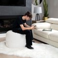 thumbnail image 3 of Gouchee Pouf Rond Lapina en Fausse Fourrure, 3 of 4