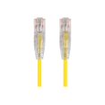 thumbnail image 2 of Monoprice SlimRun - Câble de Patch - RJ-45 (m) vers RJ-45 (m) - 2 Pi - UTP - CAT 6 - Démarré, Relevable, Sans Accroc, Échoué - Jaune, 2 of 3