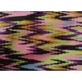 thumbnail image 4 of oneOone Cotton Poplin Black Fabric Chevron Ikat Craft Projects Decor Fabric Printed By The Yard 56 Inch Wide, 4 of 4