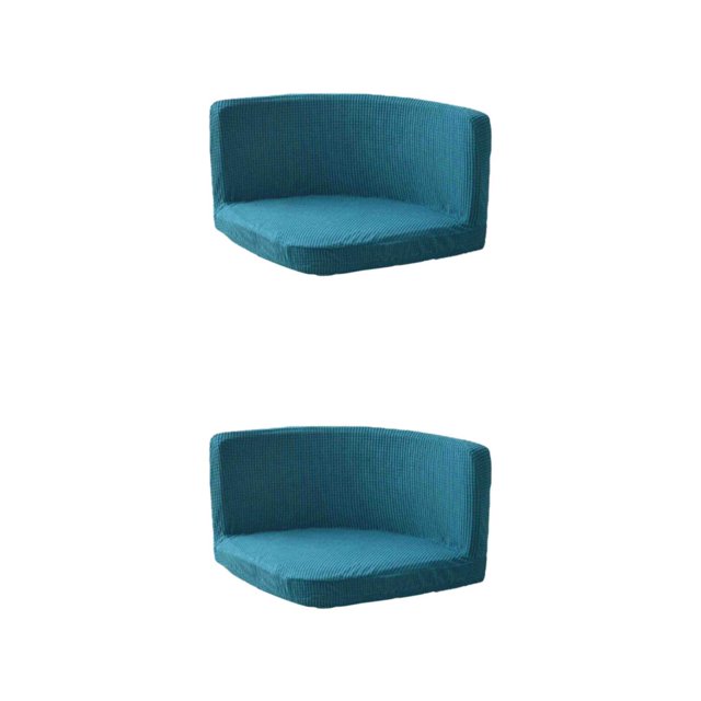kurtrusly Trilateral Chair Covers Wide Application And Strong Elastic Chair Protection Made Easy Polyester Cover Chairs Decoration Bluestone blue 2Set
