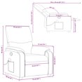 thumbnail image 4 of vidaXL Massage Recliner Chair Cream Fabric, 4 of 5