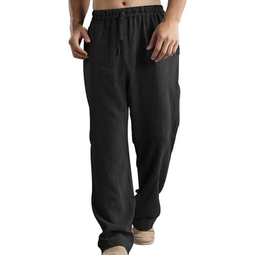 Ketyyh-chn99 Men's Sweatpants Gym Shorts for Mens Sweatpants Lightweight Breathable Hiking Running Workout Outdoor Sports Pants Black,XL