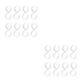 thumbnail image 2 of Shengyu 8 Pcs S-shaped Hook with Buckle Bathroom Clothes Cooking Tool Hanger White 2Set, 2 of 6