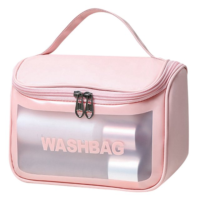 Toiletry Carry Pouch Matte Plastic Portable Cosmetic Bag Travel Storage Pouch