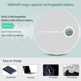 thumbnail image 3 of relayinert Music Player Cd With Bluetooth-compatible Speaker Function Blue Cd Players gray, 3 of 6