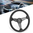 thumbnail image 4 of Drifting Steering Wheel, Wear Resistant Comfortable Anti Rust 14in Steering Wheel Aluminum Alloy PU Stylish  For Auto Modification Red,Black,Silver, 4 of 8