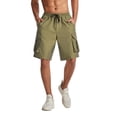 thumbnail image 2 of jsaierl Men's Drawstring Cargo Shorts Multi-Pocket Workwear Shorts Loose Fit Jogging Athletic Five-Inch Pants, 2 of 9