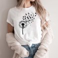 thumbnail image 2 of Plebaso T-Shirt Imprimé pour Femme Décontracté à Manches Courtes, T-Shirt Graphique à Col Rond, T-Shirts Amples d'Été 2025, 2 of 4