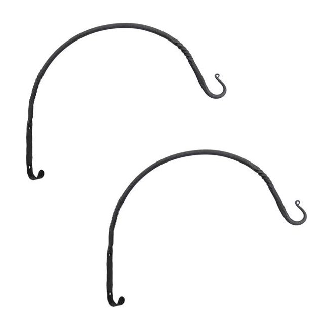 ACHLA Designs WB-04-2 18 Pouces Arc Support Mural&44; Noir - Pack de 2