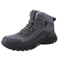 thumbnail image 2 of Cameland Men Shoes Solid Color Winter Keep Warm Woolen Casual Bandage Short Boots, 2 of 9