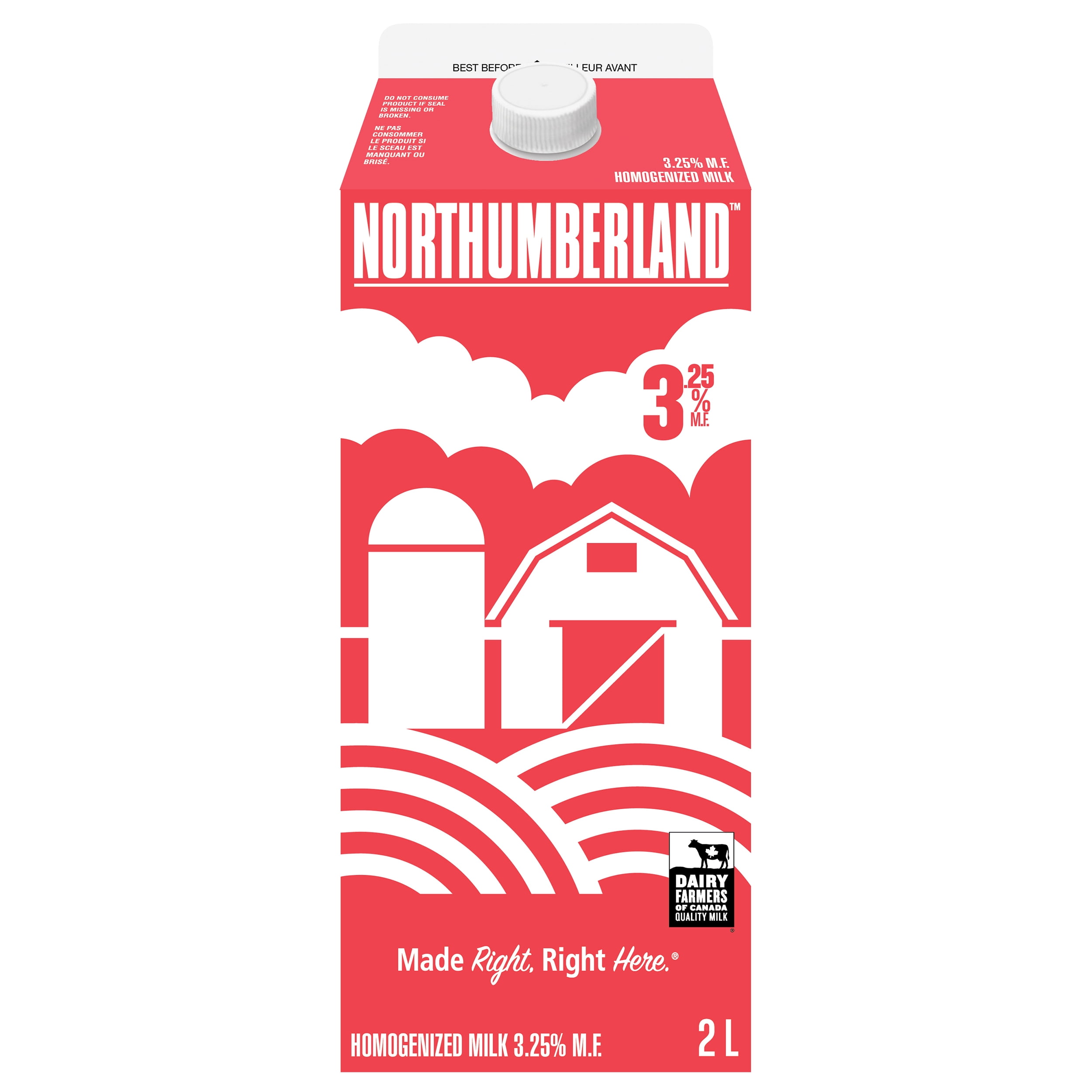 Northumberland Homogenized 3.25% Milk 2L