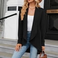 thumbnail image 4 of AherBiu Spring Fall Cardigan for Women Long Sleeve Open Front Lightweight Ladies Outwear Coats, 4 of 7