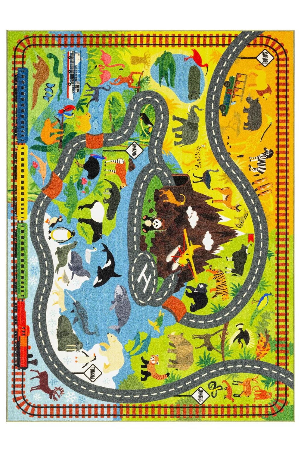 KC Cubs animal éducatif tapis et tapis de route de zone pour les chambres des infants et la salle de jeux
