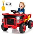 thumbnail image 1 of BeesClover 12V Kids Ride on Dump Truck with Remote Control, Electric Dump Bed & Shovel, Toddler Construction Vehicle Ride on Toy with Spring Suspension, Music, and LED Lights, 1 of 6