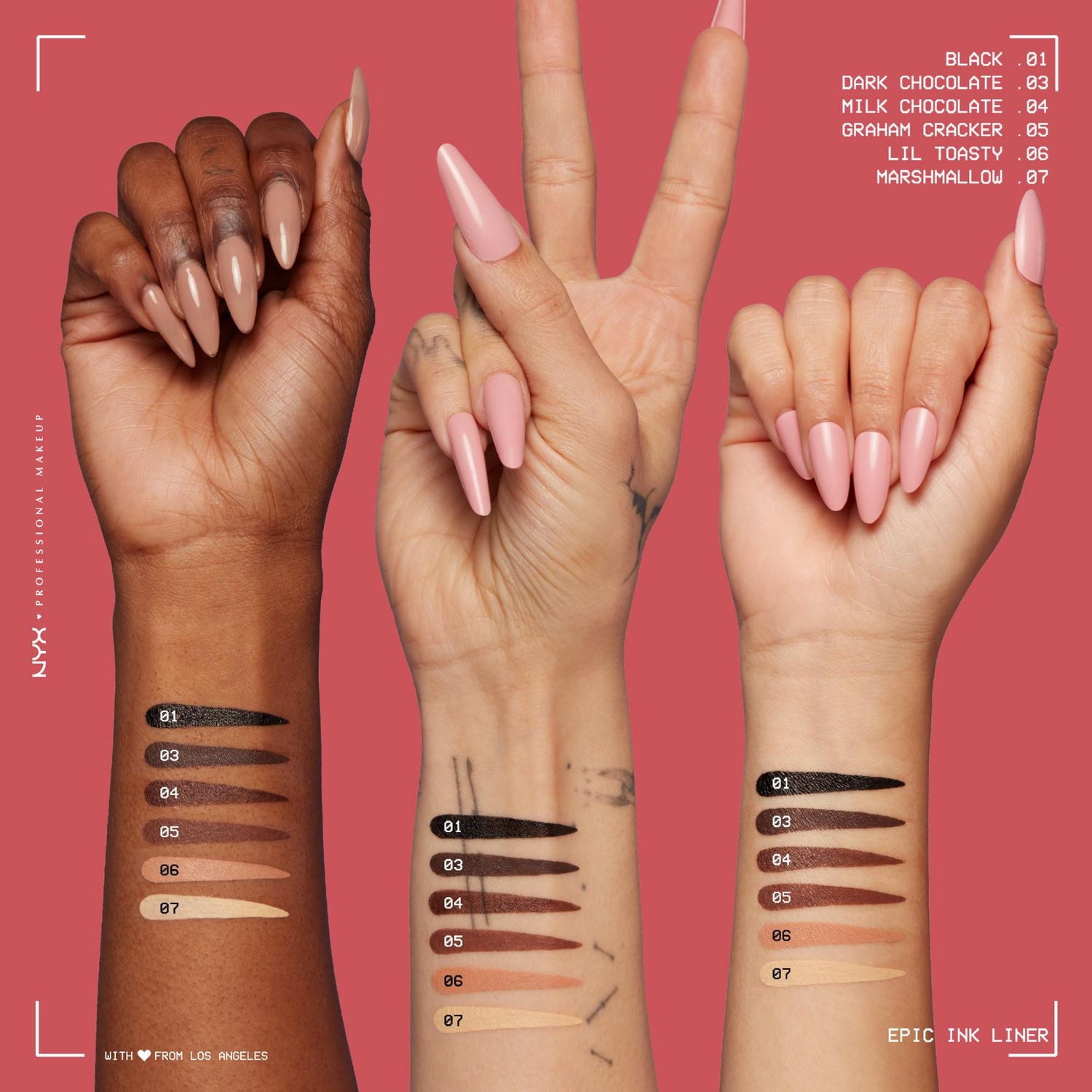 NYX Professional Makeup, Traceur liquide pour les yeux Epic Ink, Hydrofuge, Fini Mat