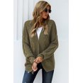 thumbnail image 1 of Cardigans en Tricot Épais à Manches Longues pour Femmes, Ouverts à l'Avant, Coupe Ample, Manteaux, 1 of 5