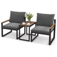 thumbnail image 1 of Costway Ensemble de Mobilier de Patio 3 Pcs avec Coussins Doux Cadre en Aluminium Résistant aux Intempéries Extérieur, 1 of 7