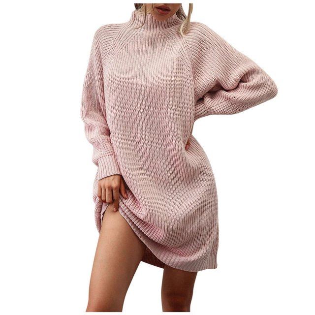 Femmes Casual Pull Robe de l'Épaule à Manches Longues Sangle en Vrac Pari Midi Robe