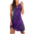 thumbnail image 2 of SDNall Womens Round Neck Sleeveless Printed Dress, 2 of 9
