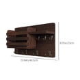 thumbnail image 3 of Wall Mount Key Holder with Hooks, Iron and Wood Key Organizer for Entryway, Space Saving Key Hanger for Wall, Multi Hook Key Rack for Keys and Cards, Compact Key Storage Solution for Foyer, 3 of 5