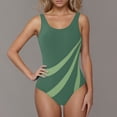 thumbnail image 2 of VBTAPA Women Racerback One Piece Swimsuit Slimming Athletic Training Bathing Suit Full Coverage Color Block Modest Swimwear Lightning Sales Today Army Green XL, 2 of 6