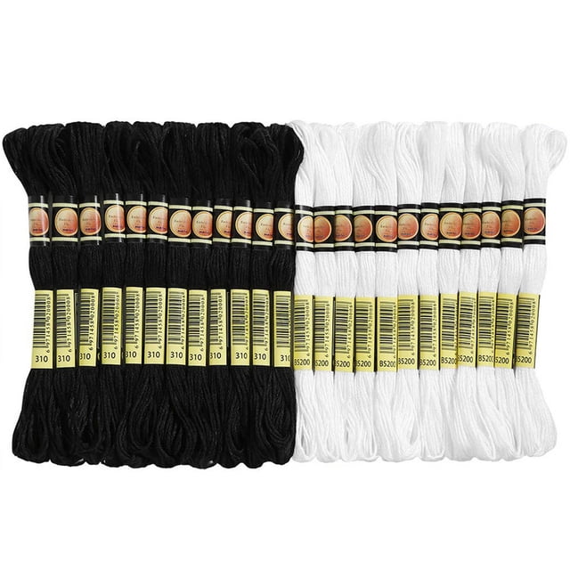 24 Pcs Fils de Point de Croix Polyvalents Fils à Broder Accessoires de Broderie Bricolage