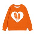 thumbnail image 4 of Dadaria T-shirt pour Enfants Orange Chemise à Manches Longues T-Shirt Col Rond Hauts Chandail d'Été Blouses 1 An, 4 of 4