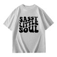 thumbnail image 4 of Girls Summer Oversized T-Shirts - Short Sleeve, Crewneck, Solid Color - Casual Basic Tops, 3-14 Years, 4 of 5