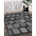 thumbnail image 3 of Ahgly Tapis d'Intérieur Lavable en Machine Carré Gris Transitionnel, 3 Pieds Carré, 3 of 7