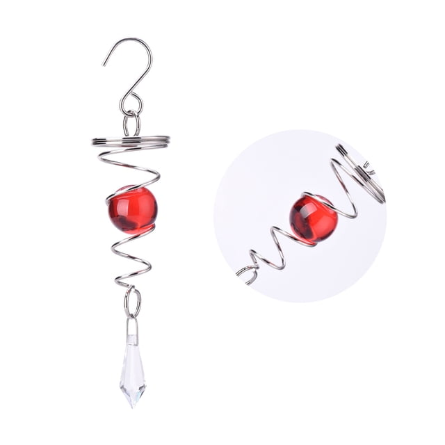 Gazing Ball Spiral Tail Nordic Style Stainless Steel Rotating Wind Chime