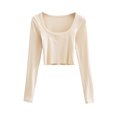 thumbnail image 3 of Hauts Courts Tube Sans Bretelles pour Femmes à Blocs de Couleur Rayés Sans Manches Découpés à Torsade devant Bandeau Cami Tricoté Haut Tube Chemise, 3 of 4