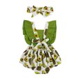 thumbnail image 4 of Xingqing Été Bébé Filles Imprimé Fruits Barboteuse Sans Manches Combinaison Tenues, 4 of 7